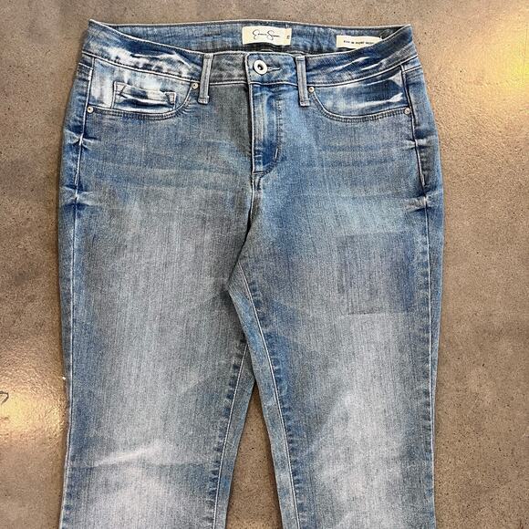 Jessica Simpson boho floral embroidered skinny ankle denim jeans womens 29 pants - Picture 2 of 6